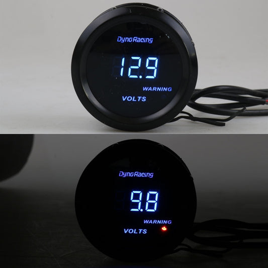Car Modified 12V Universal 52mm Blue Light Digital Display Meter, Style:Voltmeter - Car Modification by buy2fix | Online Shopping UK | buy2fix