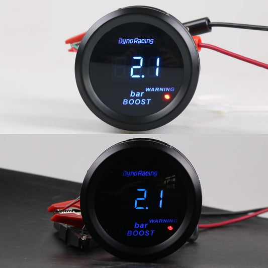 Car Modified 12V Universal 52mm Blue Light Digital Display Meter, Style:Turbo Boost Gauge BAR - Car Modification by buy2fix | Online Shopping UK | buy2fix