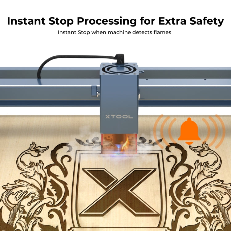 XTOOL D1 Pro-10W High Accuracy DIY Laser Engraving & Cutting Machine, Plug Type:UK Plug(Metal Gray) - DIY Engraving Machines by XTOOL | Online Shopping UK | buy2fix