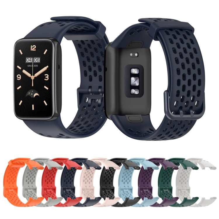 For Xiaomi Mi Band 7 Pro Breathable TPU Watch Band(Navy Blue) by buy2fix