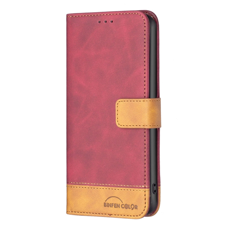 For Nothing Phone 1 BF11 Color Matching Skin Feel Leather Phone Case(Red) - Nothing Cases by buy2fix | Online Shopping UK | buy2fix