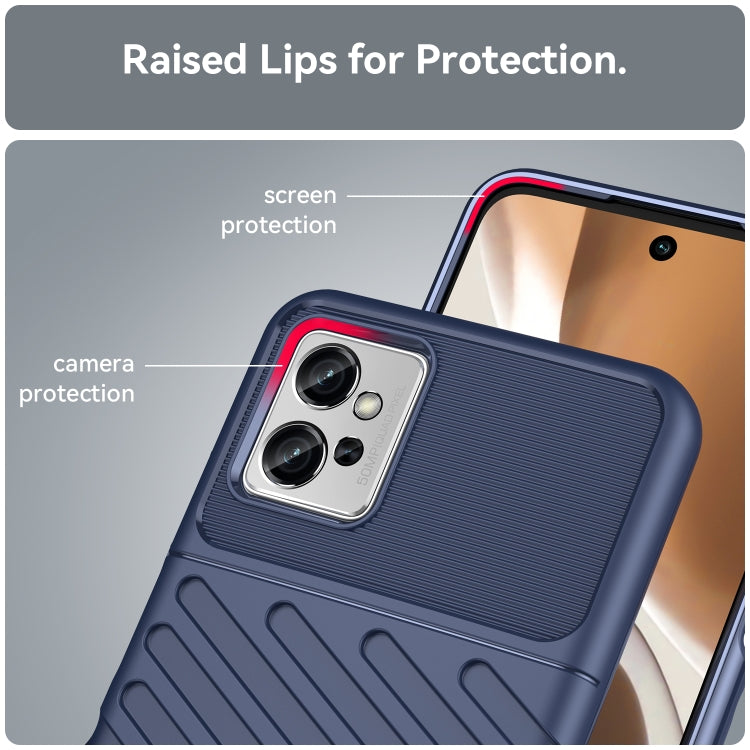 For Motorola Moto G32 Thunderbolt Shockproof TPU Protective Soft Phone Case(Blue) by buy2fix