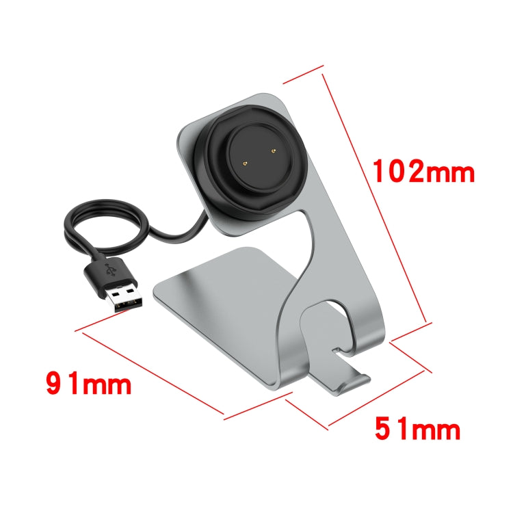 For Amazfit Bip 3 Aluminum Alloy Watch Charger Holder(Space Grey) - Charger by buy2fix | Online Shopping UK | buy2fix