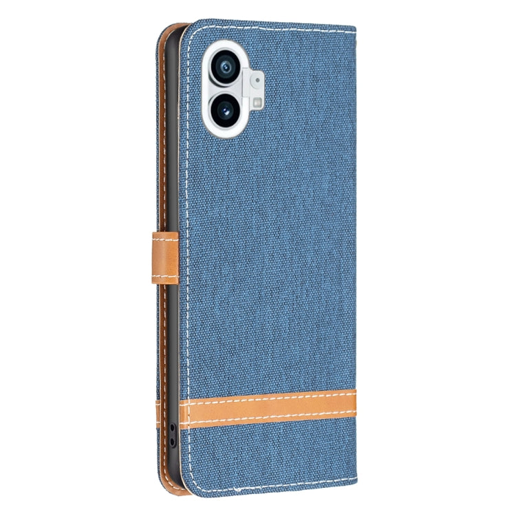 For Nothing Phone 1 Color Matching Denim Texture Leather Phone Case(Royal Blue) - Nothing Cases by buy2fix | Online Shopping UK | buy2fix