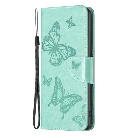 For Nothing Phone 1 Two Butterflies Embossing Leather Phone Case(Green) by buy2fix