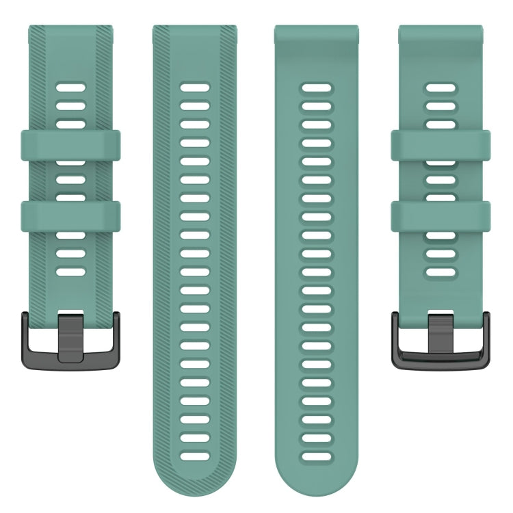 For Garmin Forerunner 955 22mm Silicone Twill Watch Band(Pine Green) - Watch Bands by buy2fix | Online Shopping UK | buy2fix