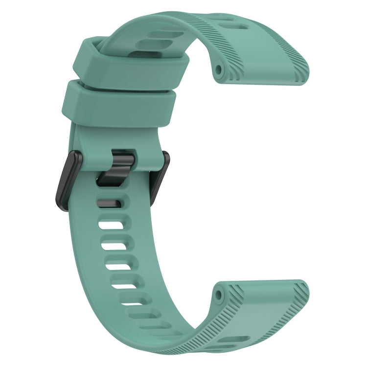 For Garmin Forerunner 955 22mm Silicone Twill Watch Band(Pine Green) - Watch Bands by buy2fix | Online Shopping UK | buy2fix