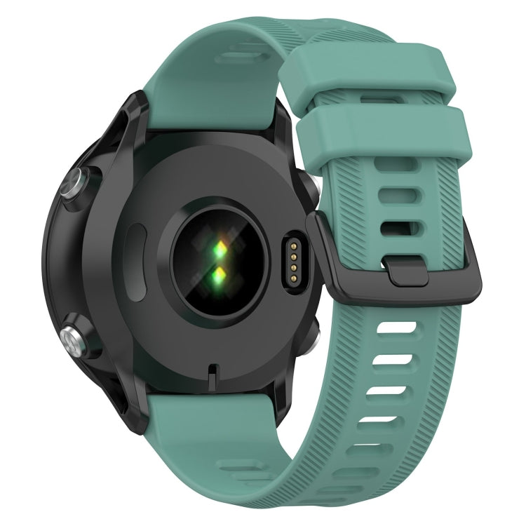 For Garmin Forerunner 955 22mm Silicone Twill Watch Band(Pine Green) - Watch Bands by buy2fix | Online Shopping UK | buy2fix