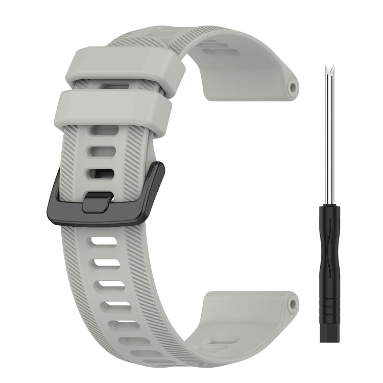 For Garmin Forerunner 955 22mm Silicone Twill Watch Band(Slate Grey) - Watch Bands by buy2fix | Online Shopping UK | buy2fix