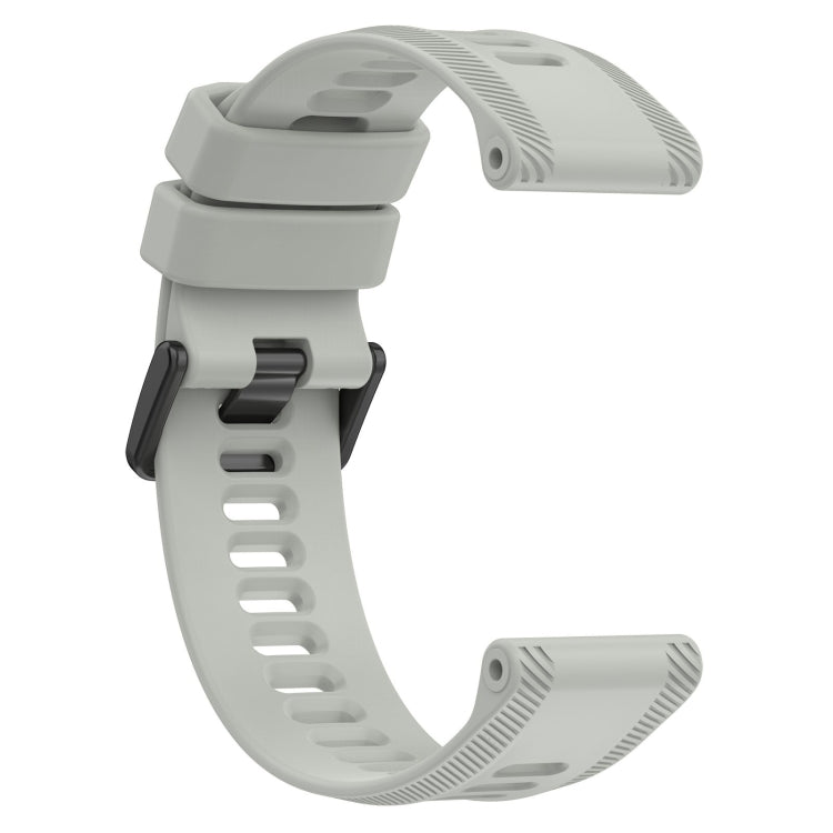 For Garmin Forerunner 955 22mm Silicone Twill Watch Band(Slate Grey) - Watch Bands by buy2fix | Online Shopping UK | buy2fix