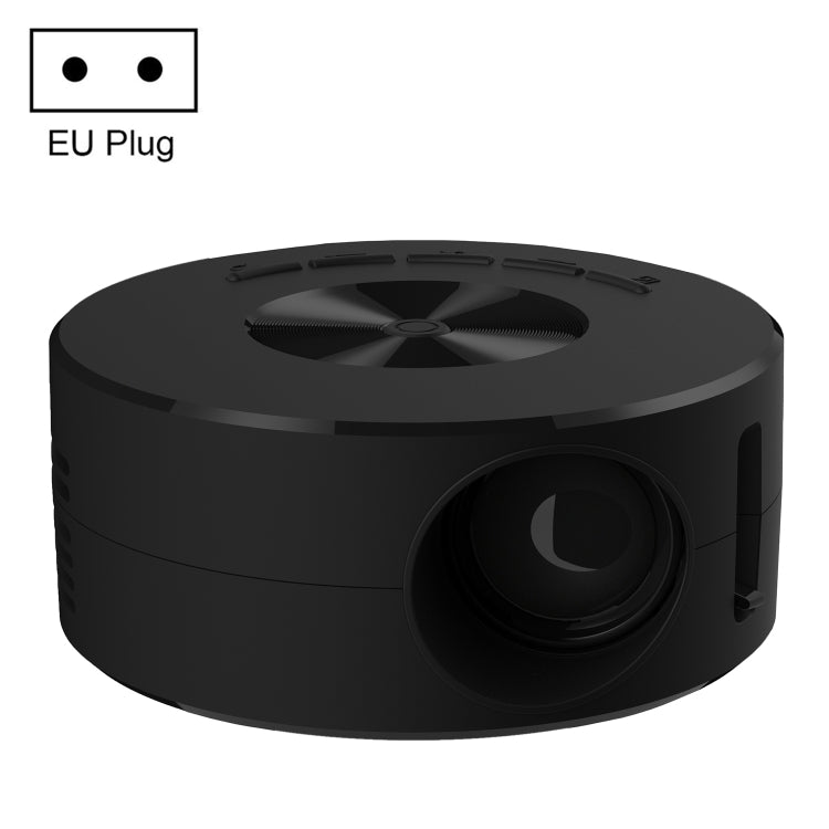 T200 1500LM 1920x1080P LED Mini Projector, EU Plug(Black) - Mini Projector by buy2fix | Online Shopping UK | buy2fix