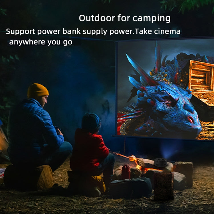 T200 1500LM 1920x1080P LED Mini Projector, AU Plug(Black) - Mini Projector by buy2fix | Online Shopping UK | buy2fix
