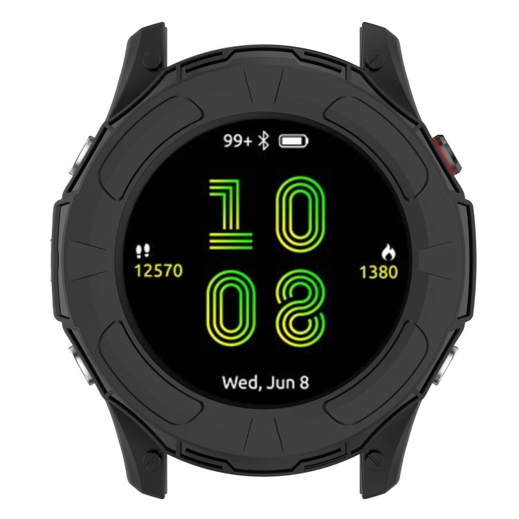 For Garmin Forerunner 955 Armor Hollow TPU Watch Case(Black) - Watch Cases by buy2fix | Online Shopping UK | buy2fix
