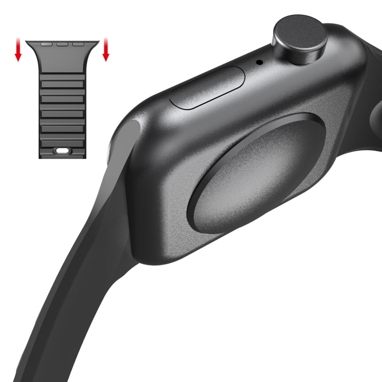 Wavy Silicone Watch Strap For Apple Watch Ultra 49mm&Watch Ultra 2 49mm / Series 9&8&7 45mm / SE 3&SE 2&6&SE&5&4 44mm / 3&2&1 42mm(Dark Green) by buy2fix