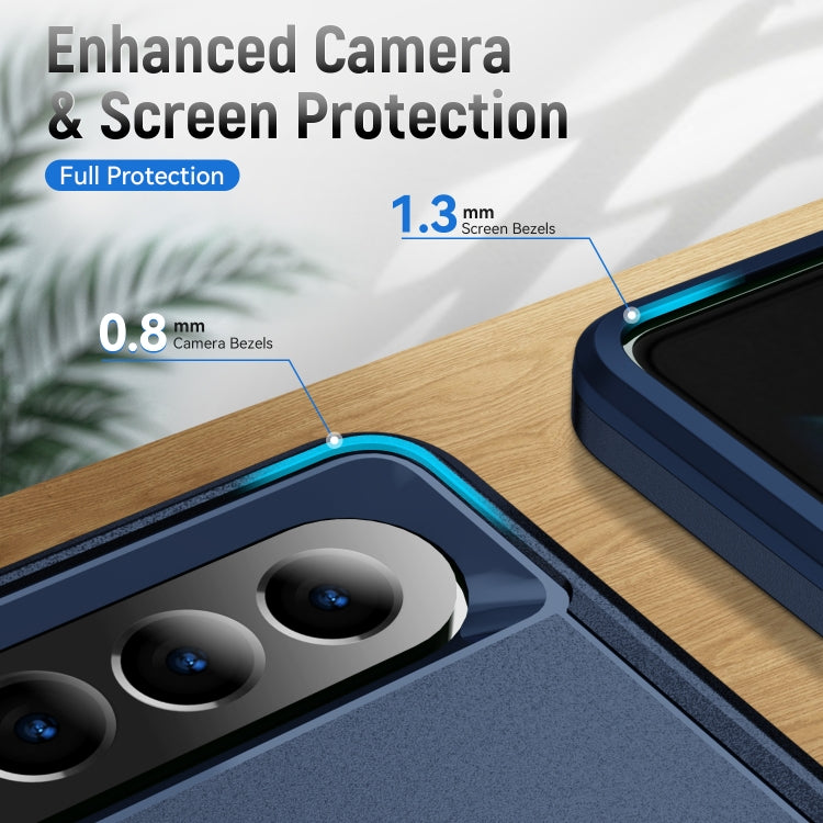 For Samsung Galaxy Z Fold4 PC + TPU Shockproof All Inclusive Phone Case (Blue) - Galaxy Z Fold4 5G Cases by buy2fix | Online Shopping UK | buy2fix