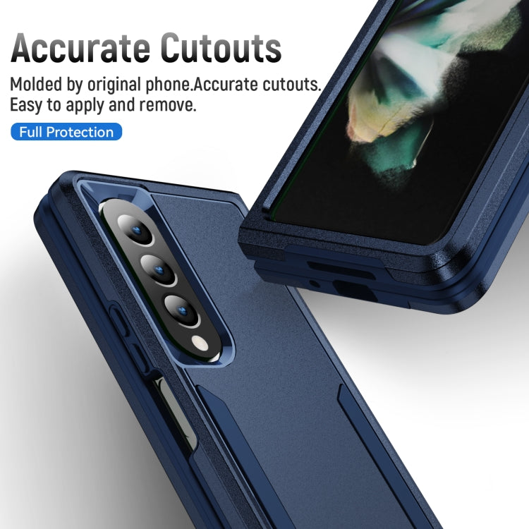 For Samsung Galaxy Z Fold4 PC + TPU Shockproof All Inclusive Phone Case (Blue) - Galaxy Z Fold4 5G Cases by buy2fix | Online Shopping UK | buy2fix