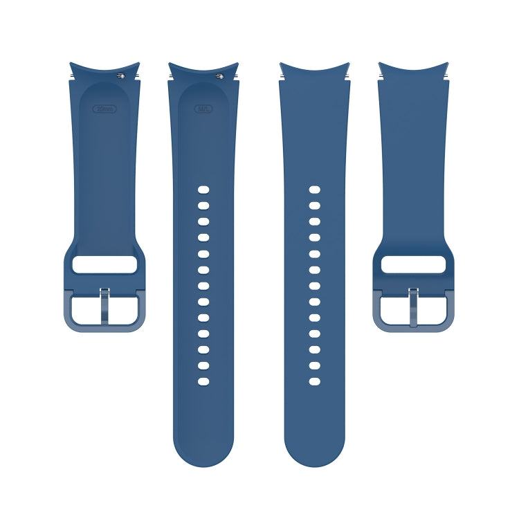 For Samsung Galaxy Watch 5 40mm Official Silicone Watch Band, Size:L(Dark Blue) - Watch Bands by buy2fix | Online Shopping UK | buy2fix