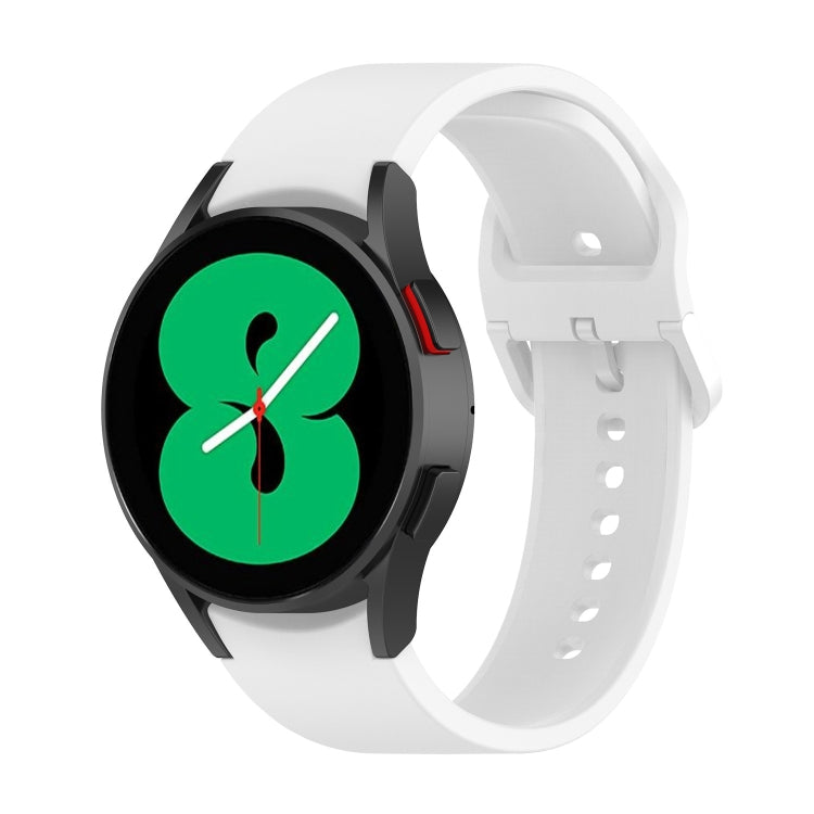 For Samsung Galaxy Watch 5 44mm Official Silicone Watch Band, Size:L(White) - Watch Bands by buy2fix | Online Shopping UK | buy2fix