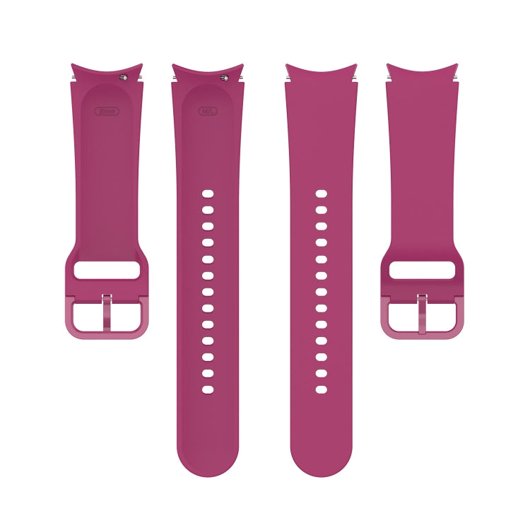For Samsung Galaxy Watch 5 40mm Official Silicone Watch Band, Size:S(Wine Red) - Watch Bands by buy2fix | Online Shopping UK | buy2fix
