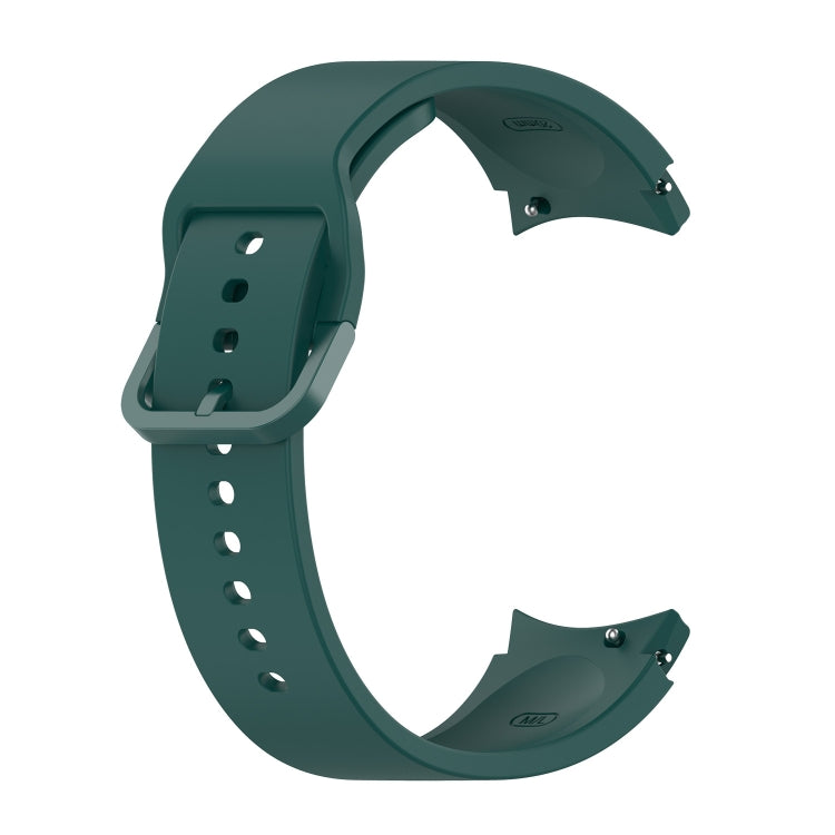 For Samsung Galaxy Watch 5 40mm Official Silicone Watch Band, Size:S(Dark Green) - Watch Bands by buy2fix | Online Shopping UK | buy2fix