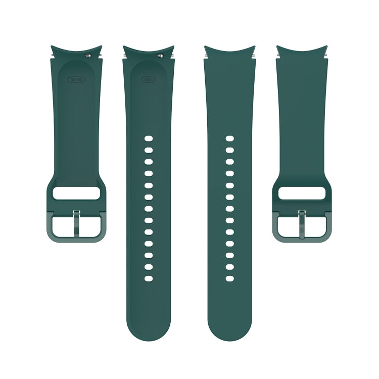 For Samsung Galaxy Watch 5 40mm Official Silicone Watch Band, Size:S(Dark Green) - Watch Bands by buy2fix | Online Shopping UK | buy2fix