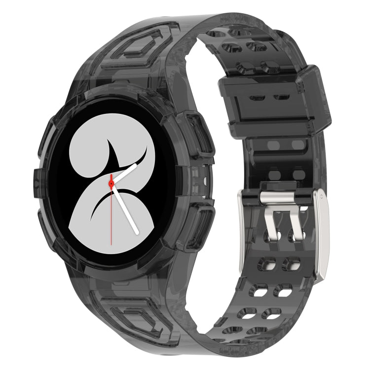 For Samsung Galaxy Watch5 40mm Silicone Integrated Watch Band(Transparent Black) - Watch Bands by buy2fix | Online Shopping UK | buy2fix