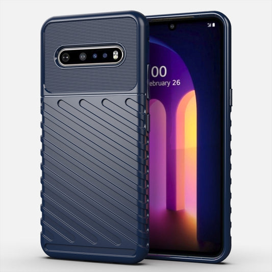 For LG V60 ThinQ Thunderbolt Shockproof TPU Soft Case(Navy Blue) by buy2fix