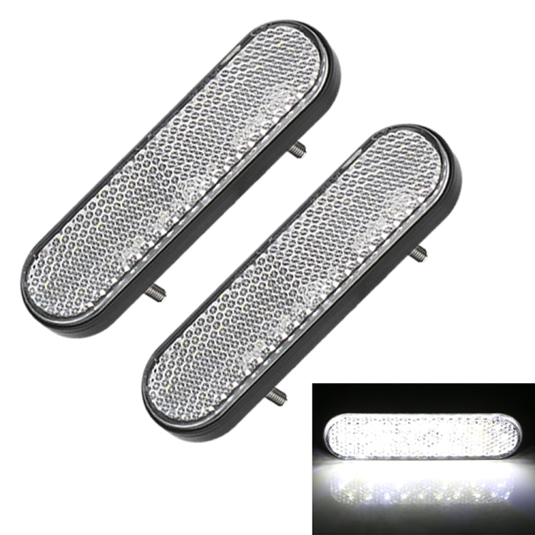 2 PCS 24LED Reflector Brake Light Turn Signal Light(White Shell White Light) - Turn Signal by buy2fix | Online Shopping UK | buy2fix