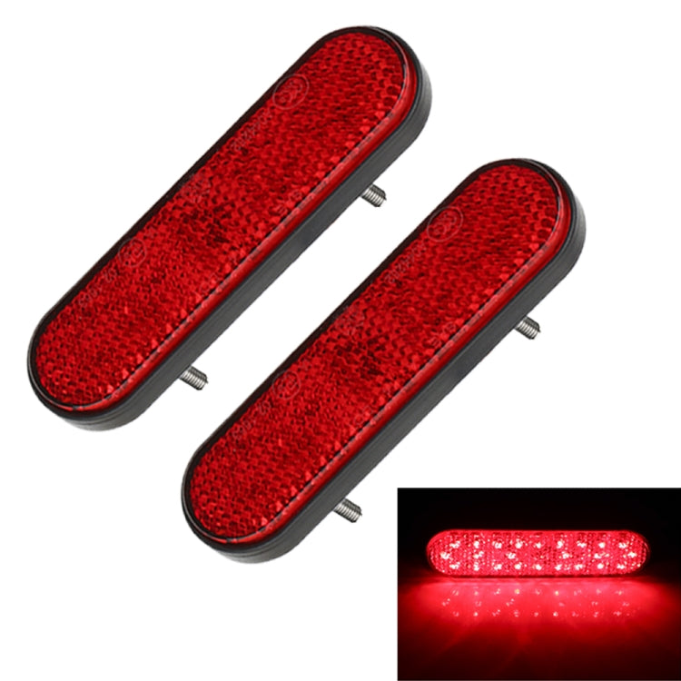 2 PCS 24LED Reflector Brake Light Turn Signal Light(Red Shell Red Light) - Turn Signal by buy2fix | Online Shopping UK | buy2fix