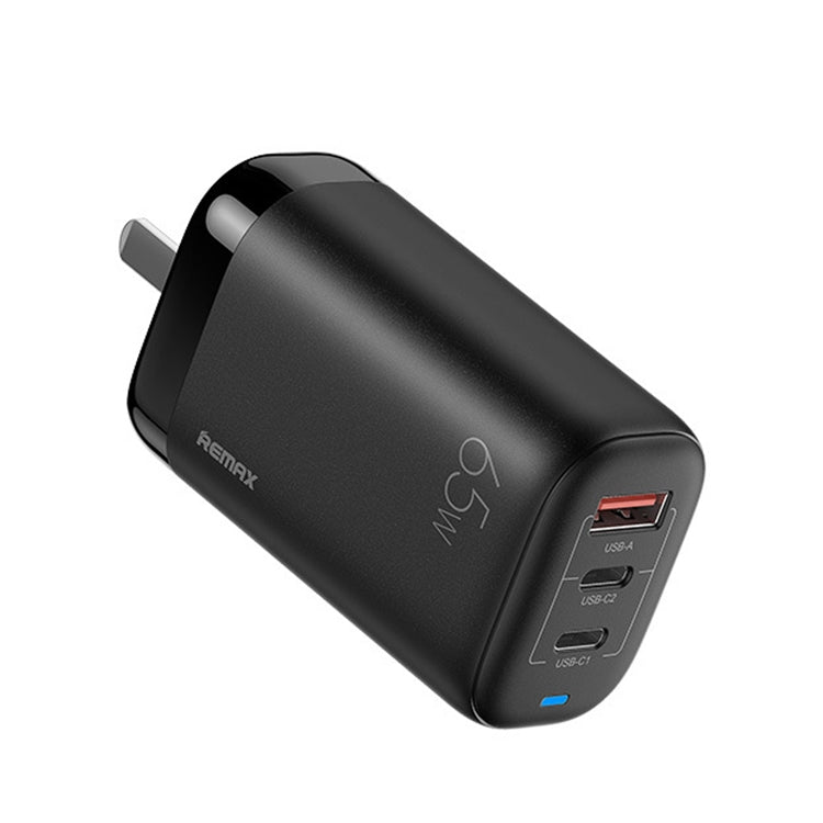 REMAX RP-U55 Territory Series 65W USB+Dual USB-C / Type-C Interface Fast Charger, Specification:CN Plug(Black) - USB Charger by REMAX | Online Shopping UK | buy2fix