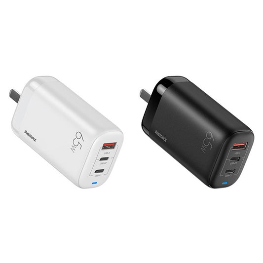 REMAX RP-U55 Territory Series 65W USB+Dual USB-C / Type-C Interface Fast Charger, Specification:CN Plug(Black) by REMAX