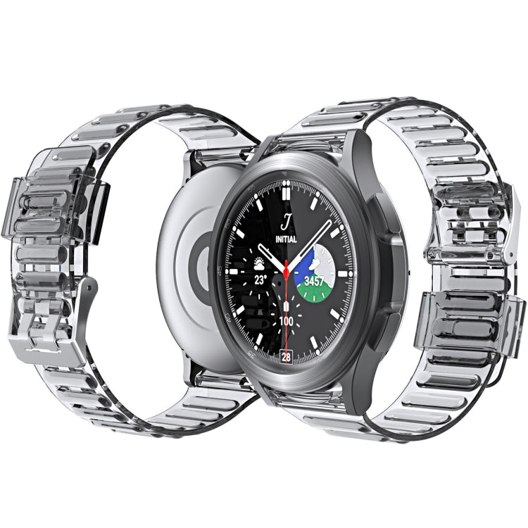 For Samsung Galaxy Watch5 Pro 45mm/5 44mm/5 40mm Silicone Strap Watch Band(Transparent Black) - Watch Bands by buy2fix | Online Shopping UK | buy2fix