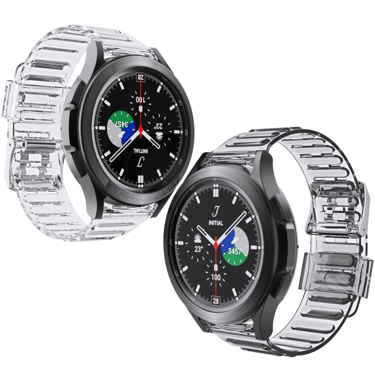 For Samsung Galaxy Watch5 Pro 45mm/5 44mm/5 40mm Silicone Strap Watch Band(Transparent Black) - Watch Bands by buy2fix | Online Shopping UK | buy2fix