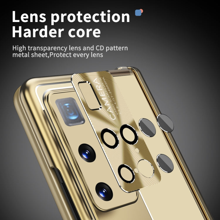 For Huawei Mate X2 Aluminum Alloy Double Hinge Shockproof Phone Protective Case(Gold) by buy2fix