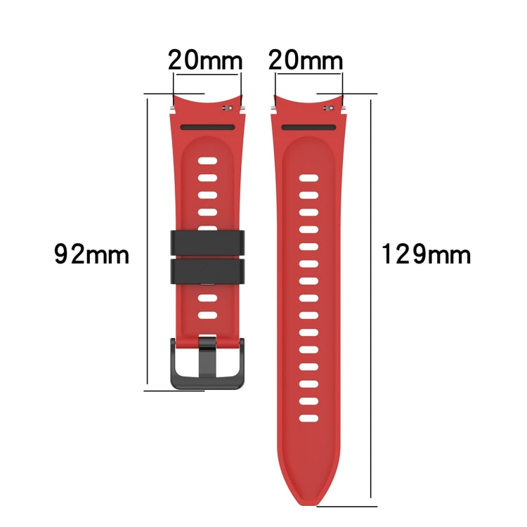 For Samsung Galaxy Watch5 Pro 45mm/5 44mm/5 40mm Two-color Silicone Strap Watch Band(White Black) - Watch Bands by buy2fix | Online Shopping UK | buy2fix