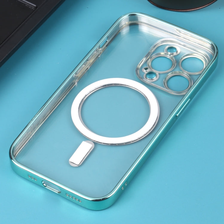 For iPhone 13 Pro Max MagSafe Electroplating Straight TPU Phone Case (Green) - iPhone 13 Pro Max Cases by buy2fix | Online Shopping UK | buy2fix