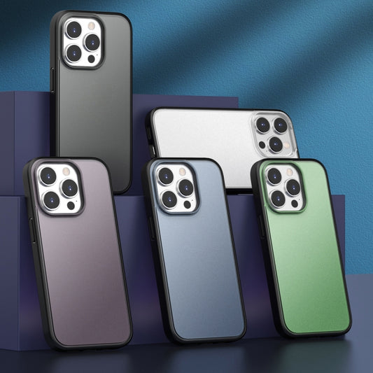 For iPhone 14 Pro Max Semi Transparent Frosted Skin Feel Phone Case (Purple) by buy2fix