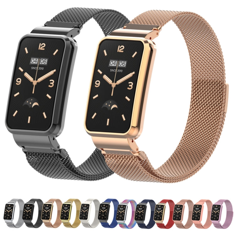 For Xiaomi Mi Band 7 Pro Milan Magnetic Metal Watch Band(Gold) by buy2fix