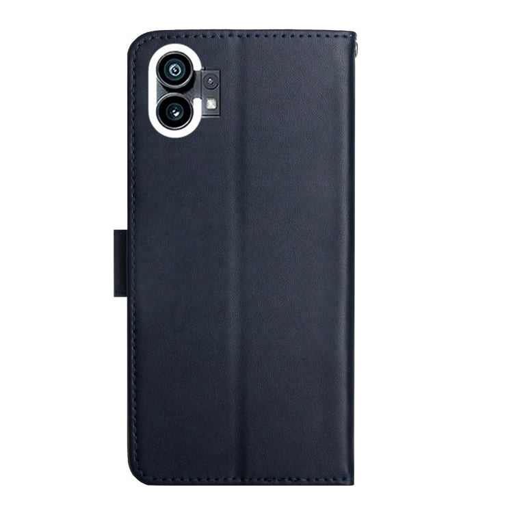 For Nothing Phone 1 Genuine Leather Fingerprint-proof Horizontal Flip Phone Case(Blue) - Nothing Cases by buy2fix | Online Shopping UK | buy2fix