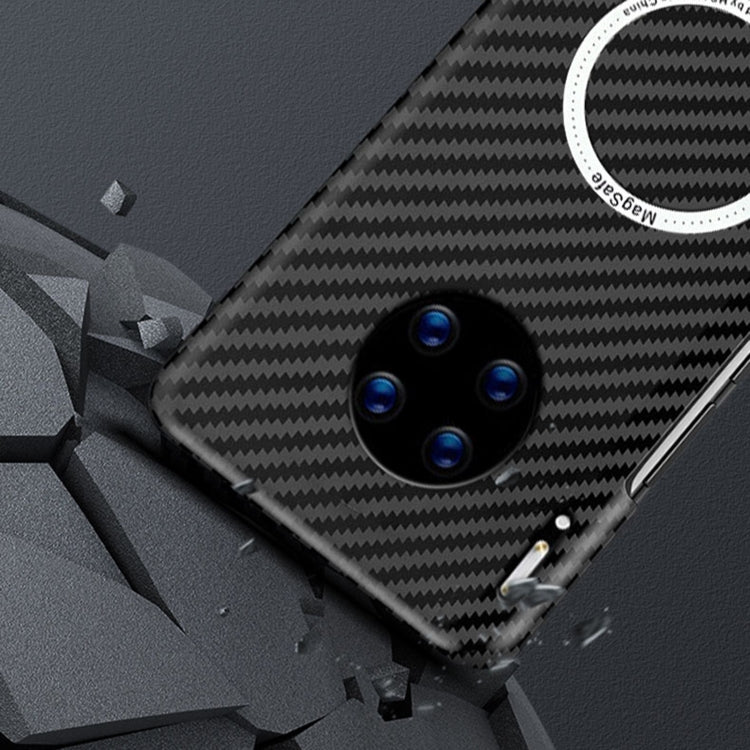 For Huawei Mate 30 Magnetic Magsafe Carbon Fiber Texture Shockproof Phone Case(Blue) - Huawei Cases by buy2fix | Online Shopping UK | buy2fix