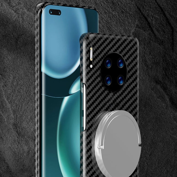 For Huawei Mate 30 Pro Magnetic Magsafe Carbon Fiber Texture Shockproof Phone Case(Red) by buy2fix