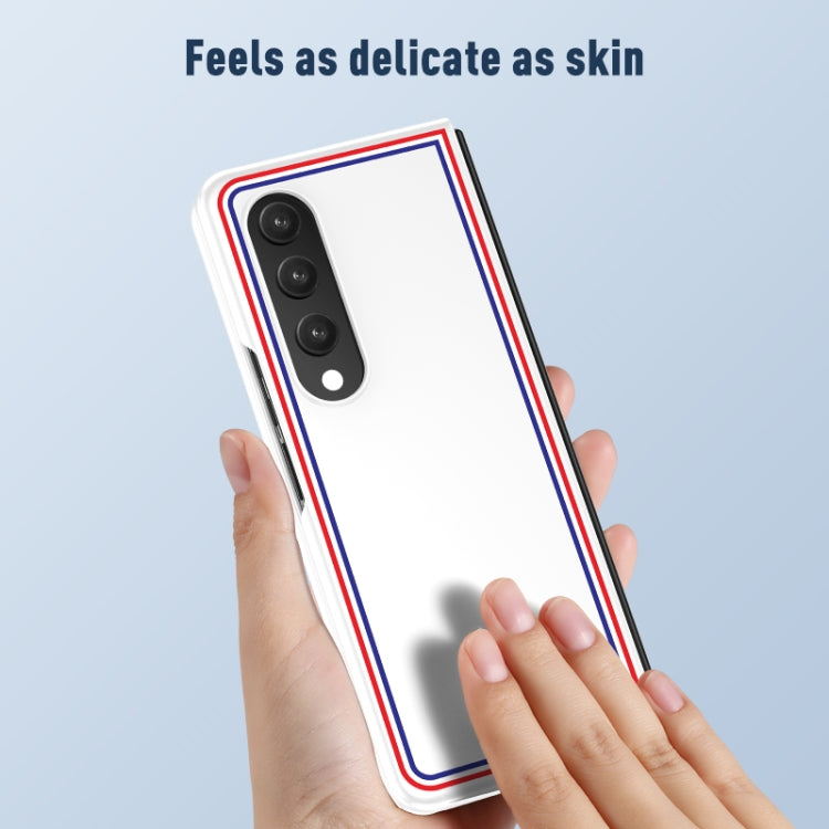 For Samsung Galaxy Z Fold4 Skin Feel Painted Frosted Phone Case(Pink Color Bar) - Galaxy Z Fold4 5G Cases by buy2fix | Online Shopping UK | buy2fix