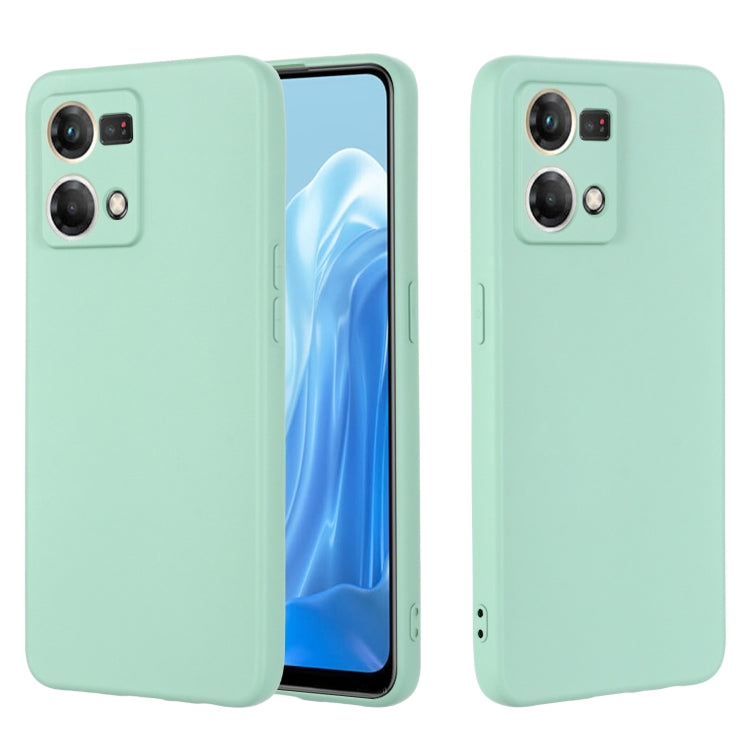 For OPPO Reno 7 4G Global/F21 Pro 4G Pure Color Liquid Silicone Shockproof Full Coverage Phone Case(Green) - OPPO Cases by buy2fix | Online Shopping UK | buy2fix