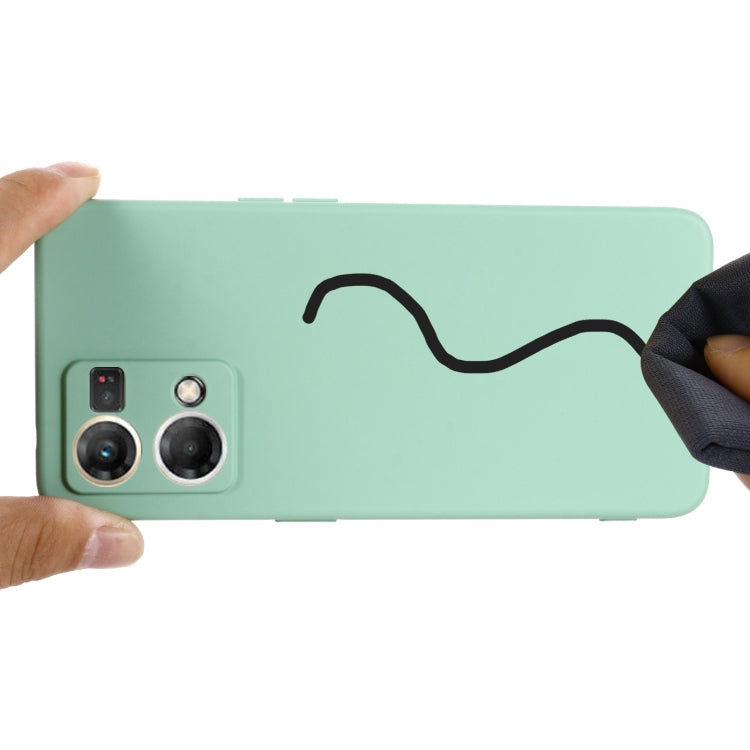 For OPPO Reno 7 4G Global/F21 Pro 4G Pure Color Liquid Silicone Shockproof Full Coverage Phone Case(Green) - OPPO Cases by buy2fix | Online Shopping UK | buy2fix