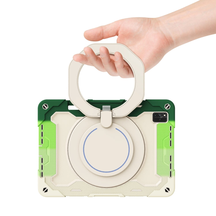 For Huawei MatePad Pro 12.6 2021 Armor Contrast Color Silicone + PC Tablet Case(Colorful Green) by buy2fix