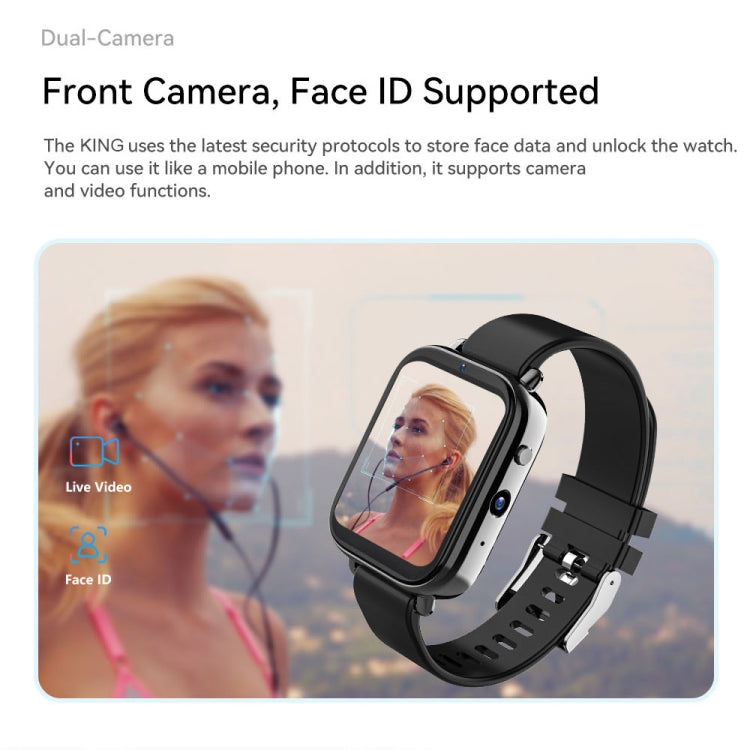 1.75 inch Screen 4G LTE Smart Watch Android 9.1OS 2GB+16GB(Black) by buy2fix