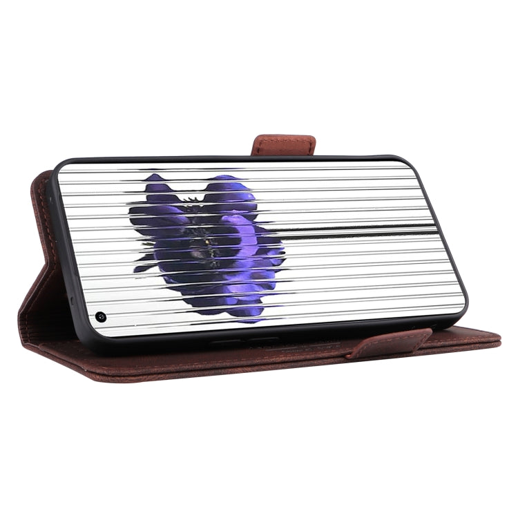 For Nothing Phone 1 Magnetic Clasp Flip Leather Phone Case(Brown) by buy2fix