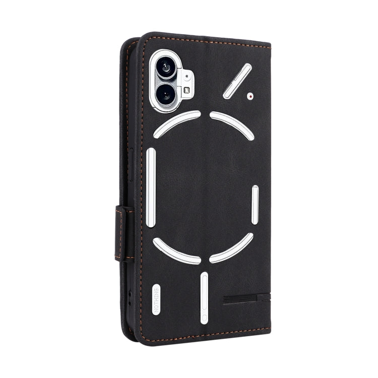 For Nothing Phone 1 Magnetic Clasp Flip Leather Phone Case(Black) - Nothing Cases by buy2fix | Online Shopping UK | buy2fix