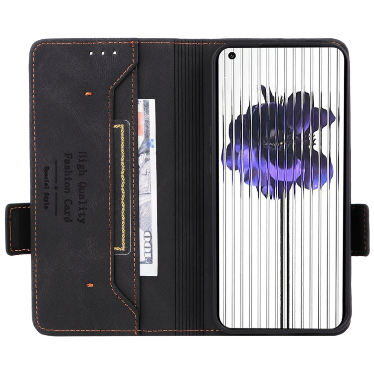 For Nothing Phone 1 Magnetic Clasp Flip Leather Phone Case(Black) - Nothing Cases by buy2fix | Online Shopping UK | buy2fix