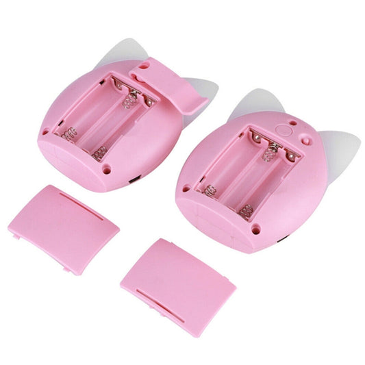 V30 Wireless Audio Baby Monitor Support Voice Monitoring + Intercom + Night Light without Battery, Plug Type:US Plug(Pink) by buy2fix